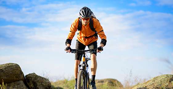 Man on a mountain bike