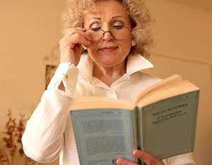 Older woman reading